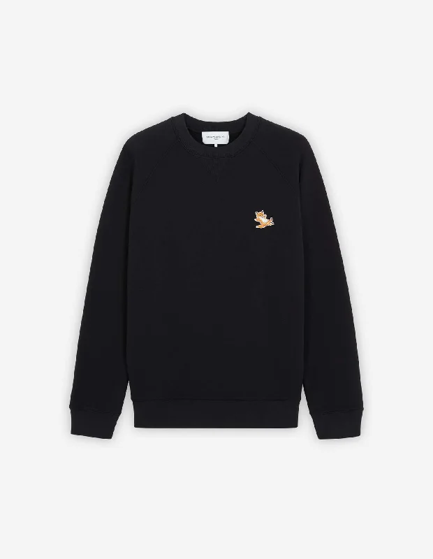 Unisex Chillax Fox Patch Classic Sweatshirt Black