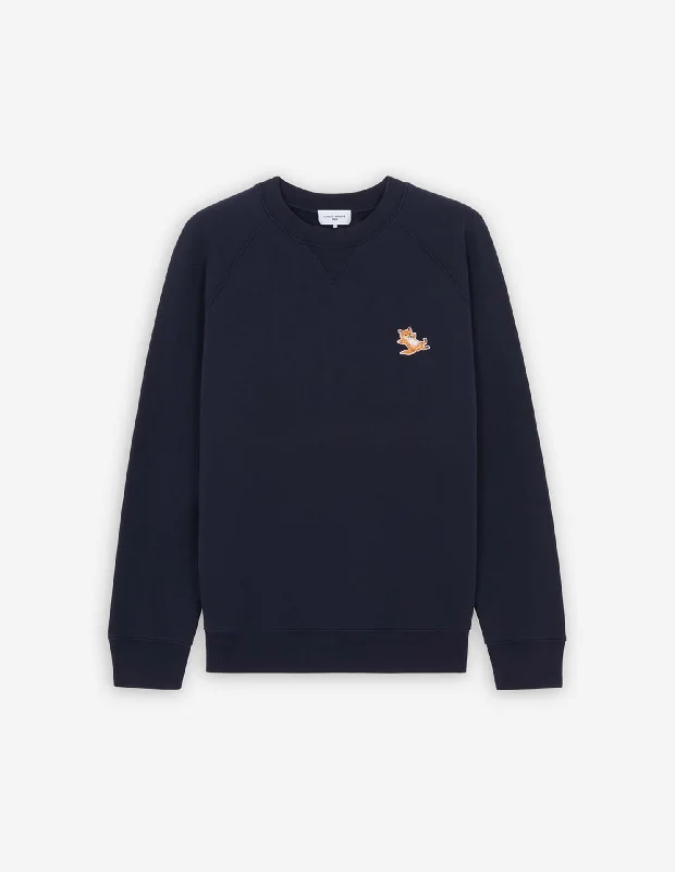 Unisex Chillax Fox Patch Classic Sweatshirt Navy