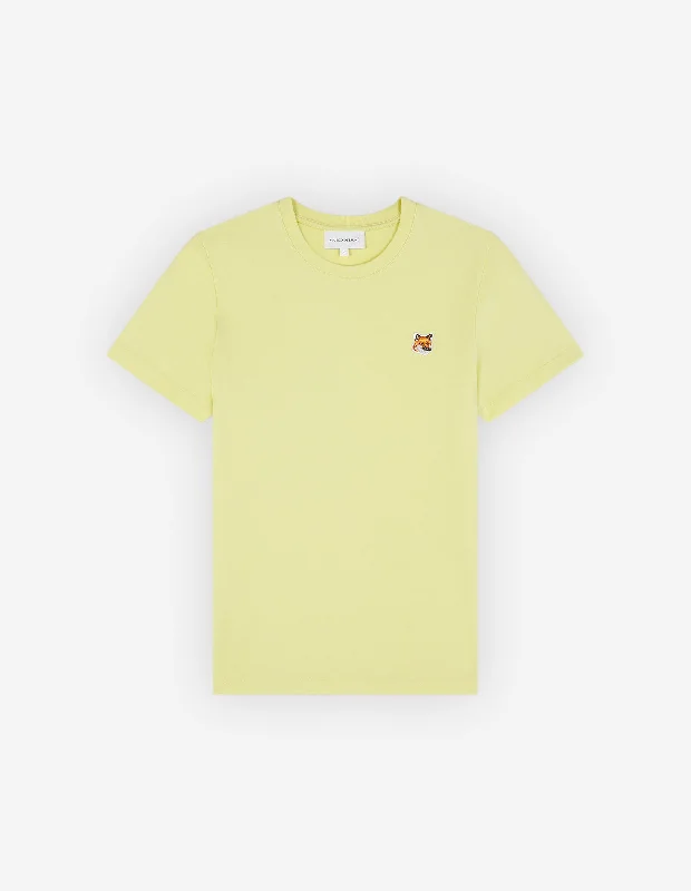 Women's Fox Head Patch Regular Tee Shirt Chalk Yellow