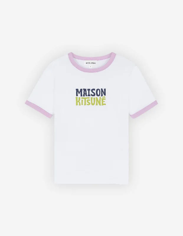 Women's MAISON KITSUNE RINGER TEE-SHIRT White