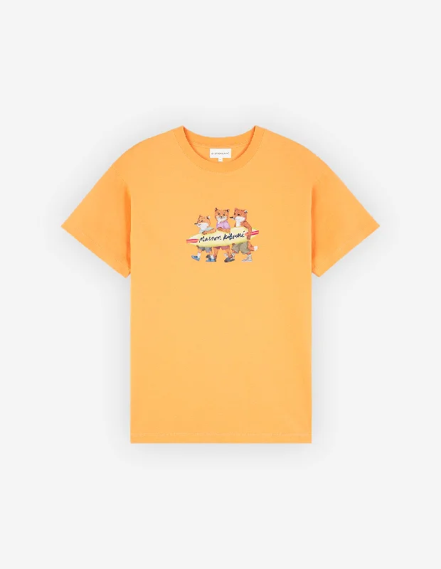 Women's Surfing Foxes Relaxed Tee-shirt Sunset Orange