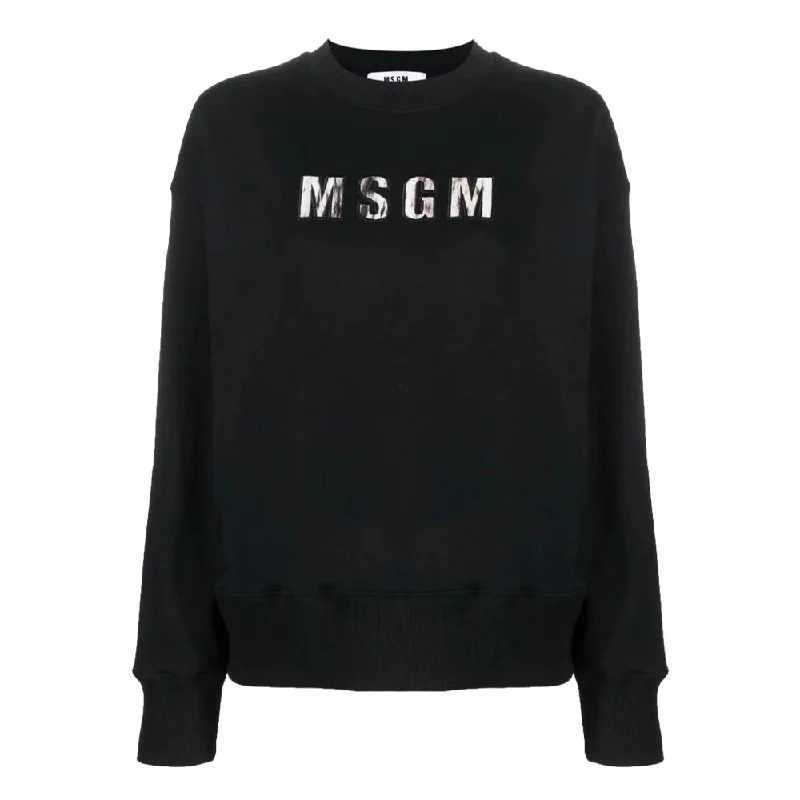 Women's Msgm Lynx Printed Sweatshirt Black