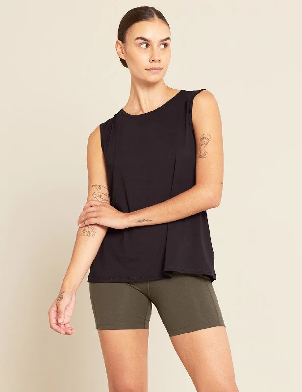 Women's Active Muscle Tank Top - Black