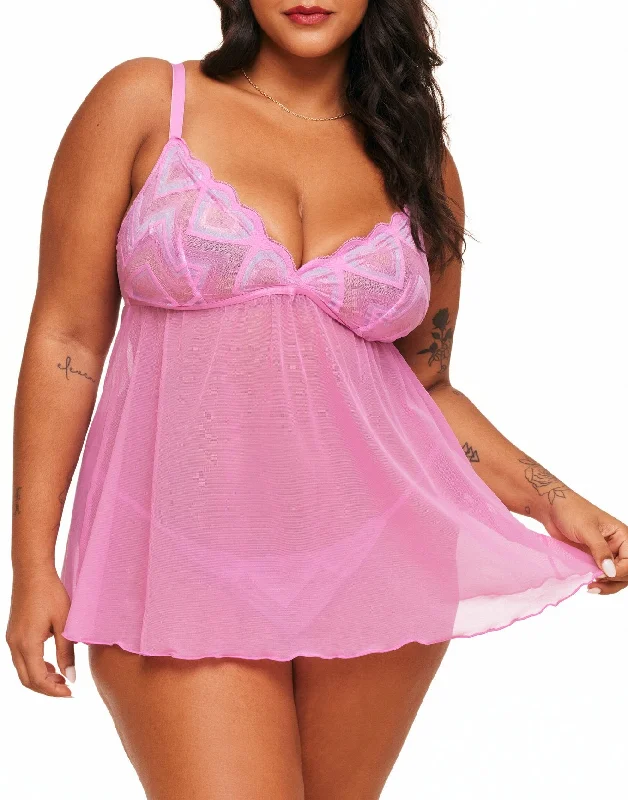 Amorata Women's Plus-Size Babydoll Lingerie