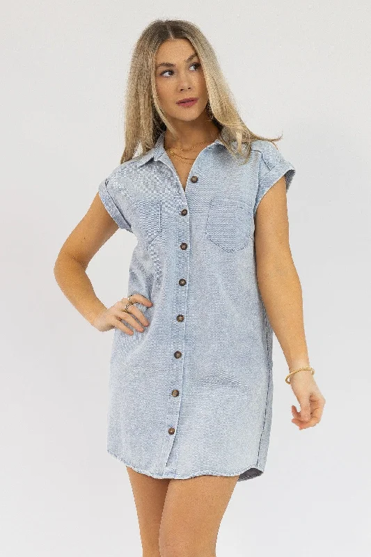 Luella Blue Grey Denim Dress - Final Sale