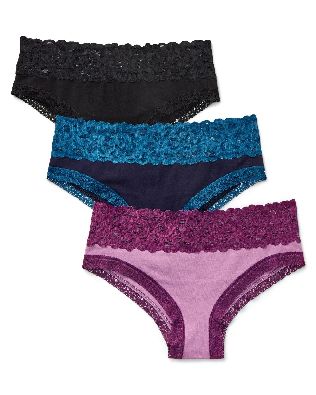 Mackenna Women's Plus-Size Cheeky Cheeky Panties (Pack Of 3)