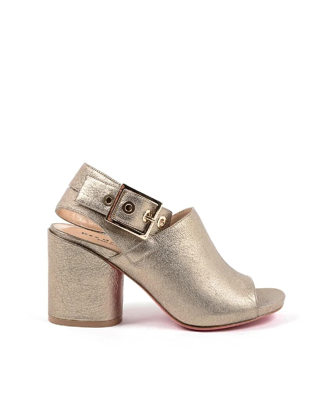Dee Ocleppo Beverly Slingback Sandal Gold Chunky Platform Sneaker Style  