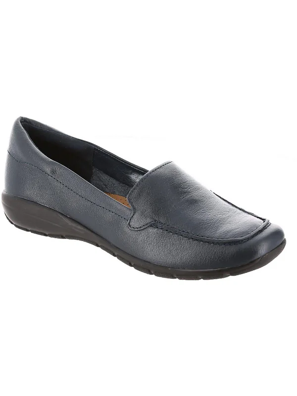 Abide 8 Womens Slip On Leather Loafers Single - Buckle Monk Look  