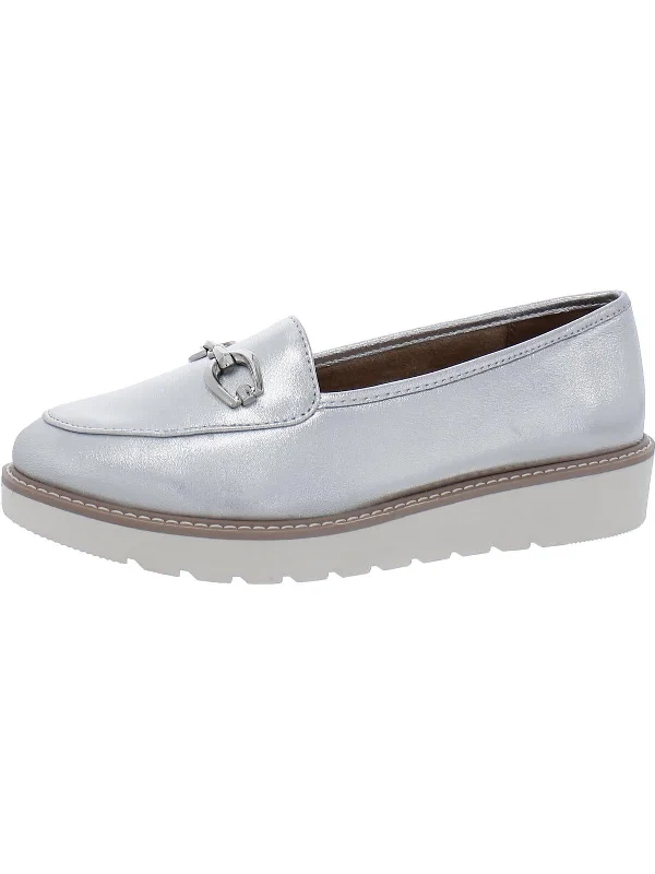 Adiline Bit Womens Leather Embossed Loafers Art Deco - Inspired Shoe Look  