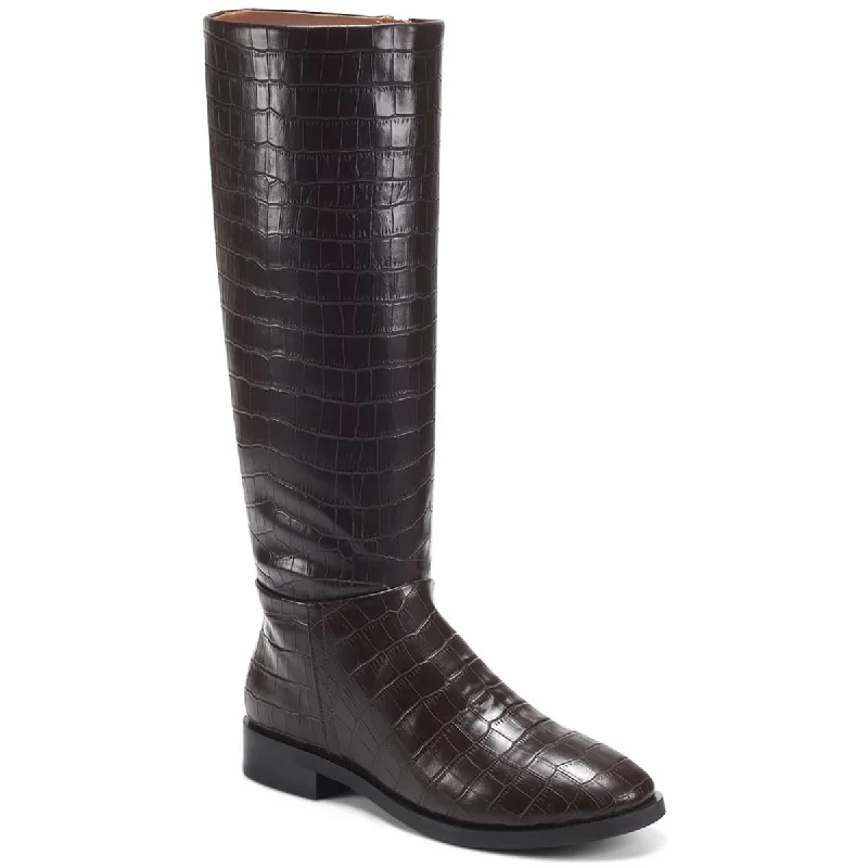 Aerosoles Womens Berri Side Zip Round toe Knee-High Boots Monochromatic Shoe Look  