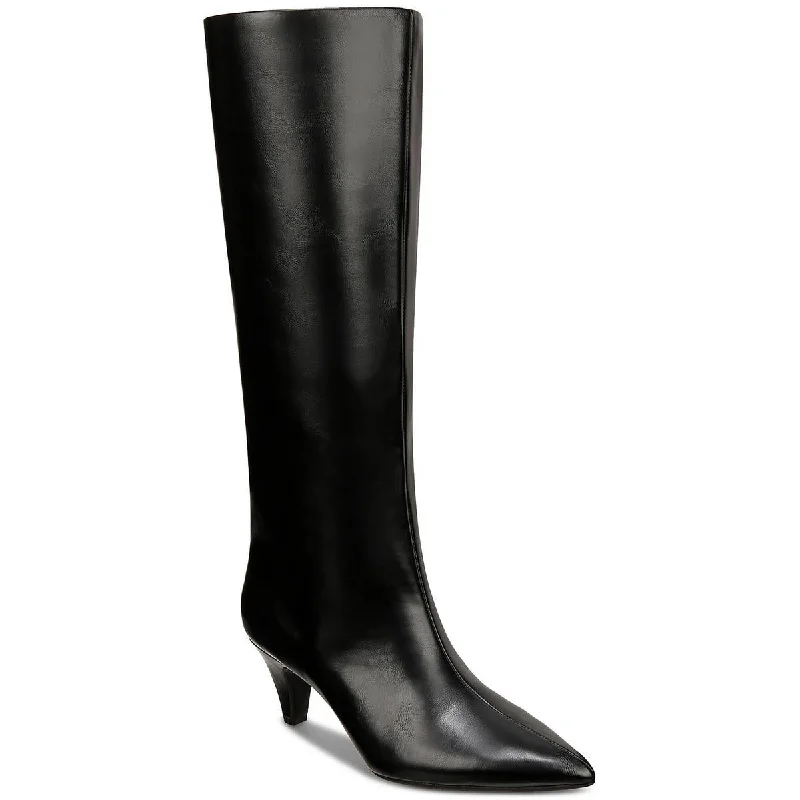 Alfani Womens KAIAA Faux Leather Kitten Heel Knee-High Boots Buckle -