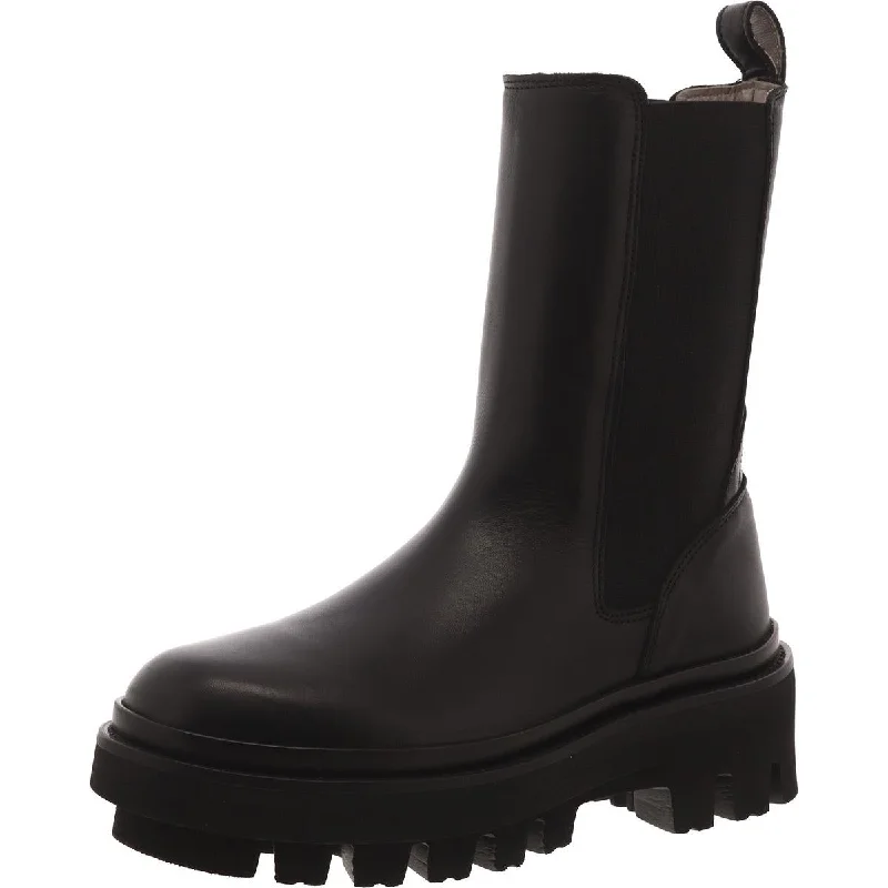 All Saints Womens Billie Boot Leather Round Toe Mid-Calf Boots Vintage Oxford Appeal 