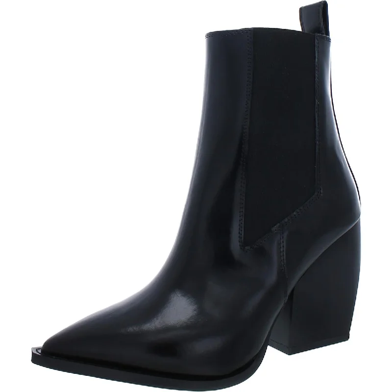 All Saints Womens Fox Boot Heeled Pointed Toe Mid-Calf Boots Open - Lacing Derby Look  