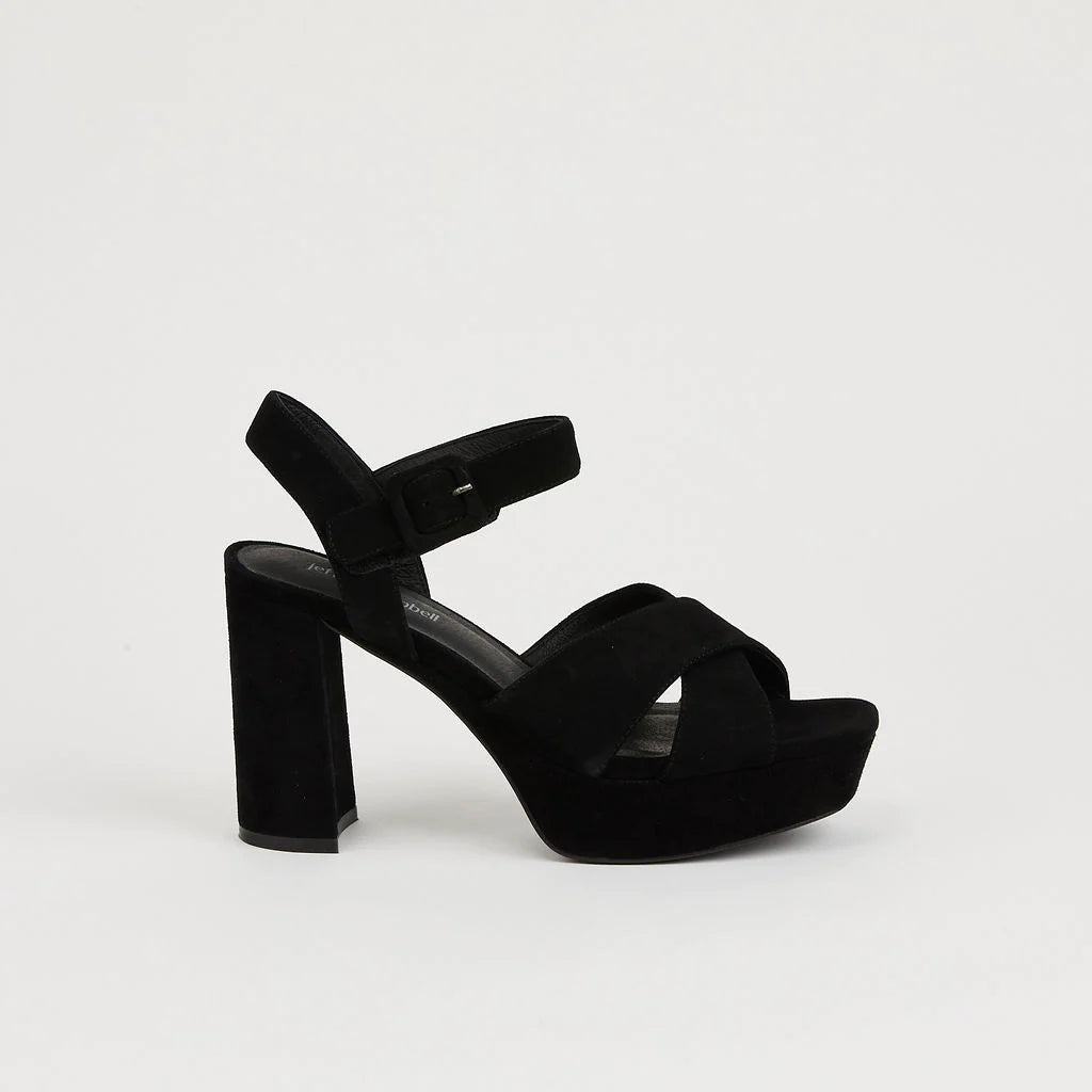 Jeffrey Campbell Amma-Nw In Black Suede Striped Shoe Style  