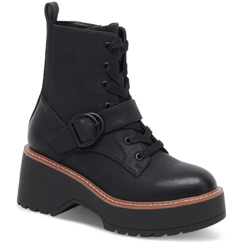 Aqua College Womens Gecko Waterproof Combat & Lace-Up Boots Ivy League Loafer Look 