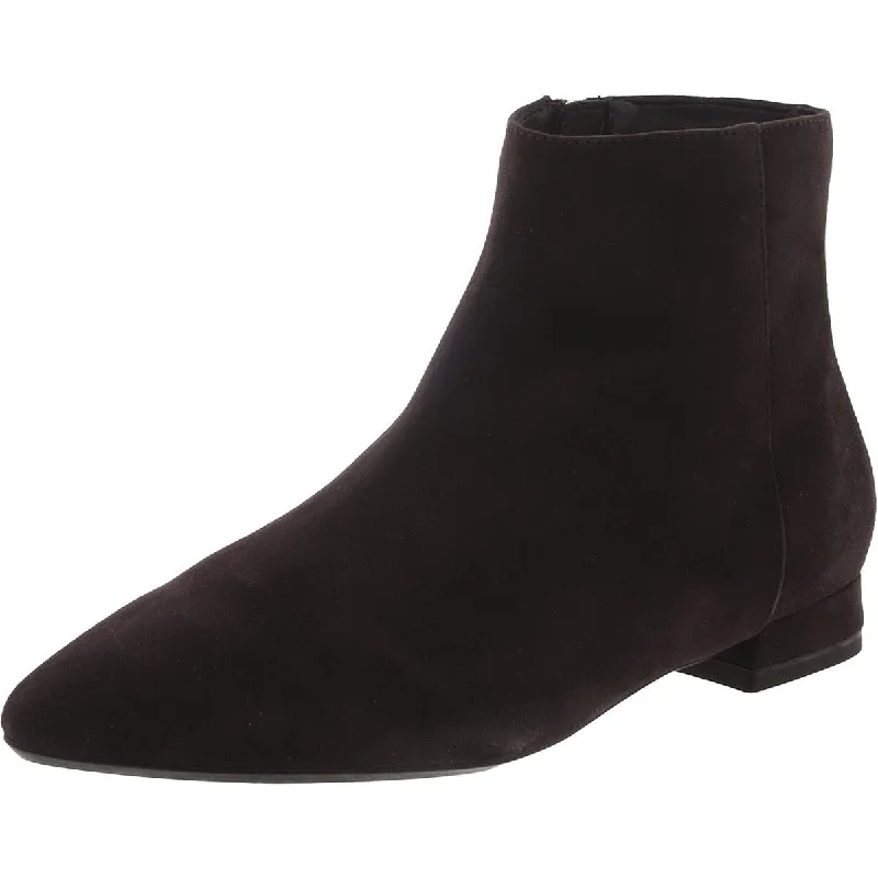 Aquatalia Womens Prisilla Suede Weatherproof Ankle Boots Combat - Inspired Military Boot Look  