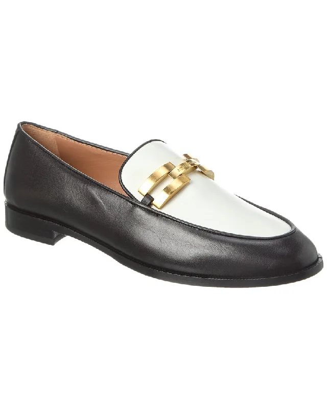 Aquazzura Brandi Leather Loafer Monochromatic Shoe Look  