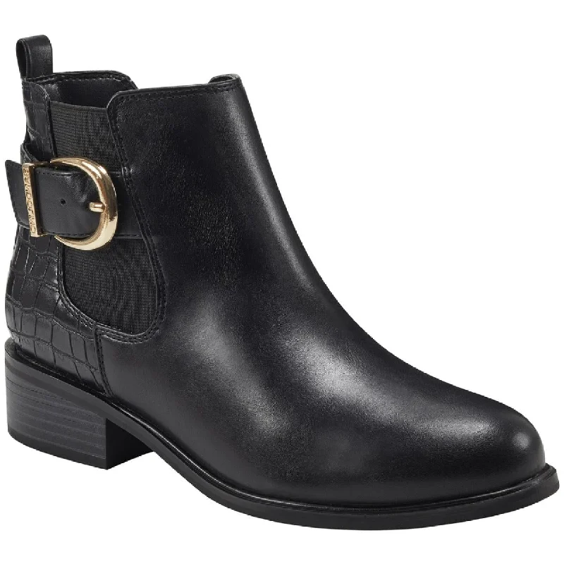 Bandolino Womens Dolly Buckle Almond Toe Booties Wingtip Oxford Design 