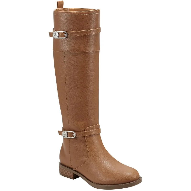 Bandolino Womens Rynn Faux Leather Tall Knee-High Boots Business Monk Strap Style  