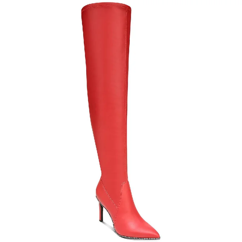 Bar III Womens Milliee Pointed Toe Over-The-Knee Boots Suede Desert Boot 