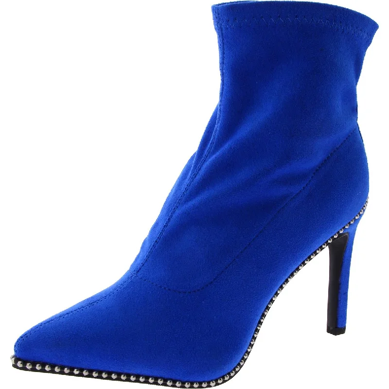 Bar III Womens Stiletto Pointed Toe Booties Leather Driving Shoe Style  