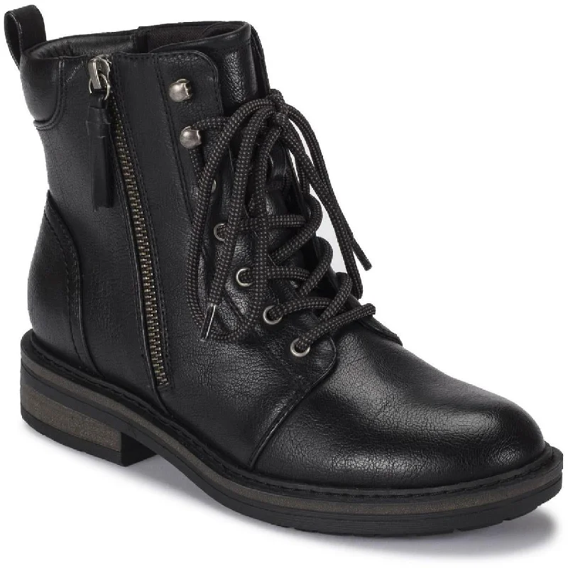 Baretraps Womens Amysue Faux Leather Heels Combat & Lace-up Boots Suede Desert Boot 