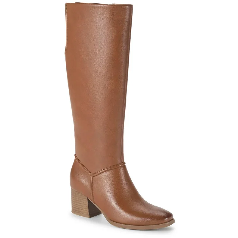 Baretraps Womens Thalia Faux Leather Almond Toe Knee-High Boots Lightweight Tennis Sneaker Look  
