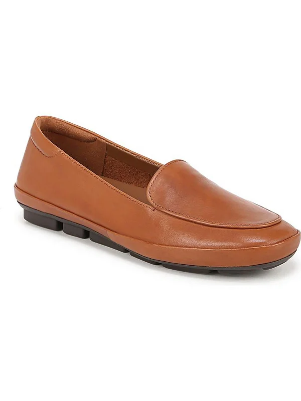 Bashful Womens Leather Slip-On Loafers Chunky Platform Sneaker Style  