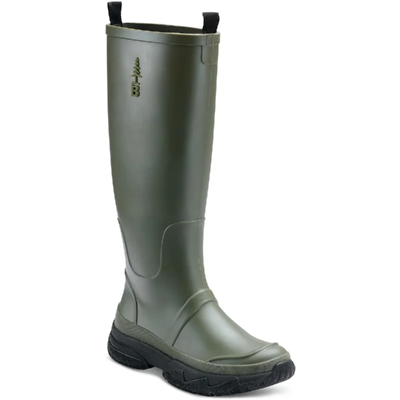 BASS OUTDOOR Womens Field Waterproof Rubber Rain Boots Memory - Foam Slipper Look  