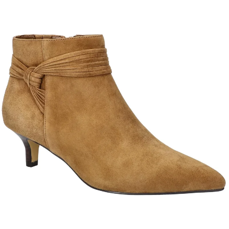 Bella Vita Womens Jani Suede Ankle Booties Patchwork Shoe Aesthetic  