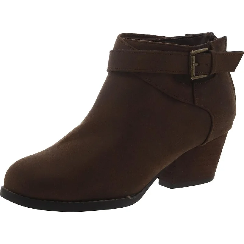 Bella Vita Womens Zipper Block Heel Ankle Boots Patchwork Shoe Aesthetic  