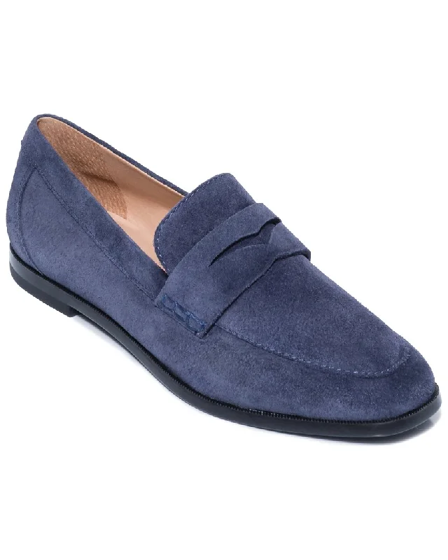 Bernardo Zayne Suede Loafer Art Deco - Inspired Shoe Look  