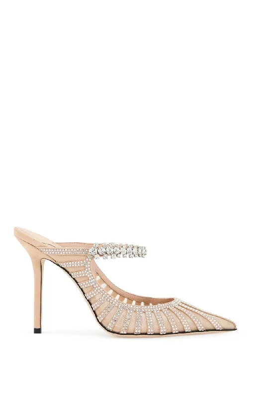 JIMMY CHOO bing 100 mules with Strap - Up Sandal Resort Style  