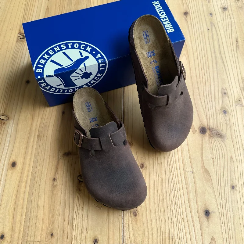 BIRKENSTOCK BOSTON OILED LEATHER Open - Lacing Derby Look  