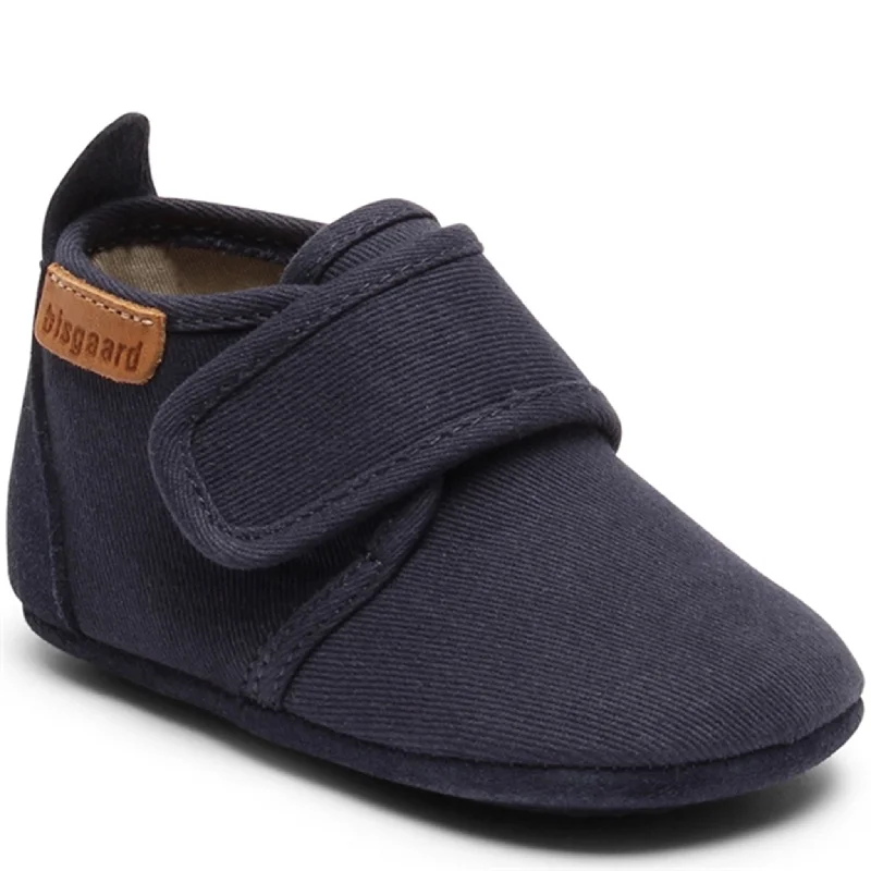 Bisgaard Baby Cotton Home Shoe Dark Blue Slide Sandal Beach Style  