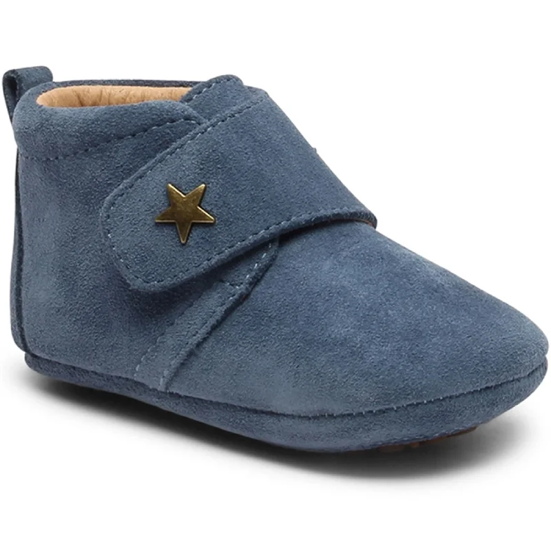 Bisgaard Indoor Shoes Baby Star Blue Suede Desert Boot 