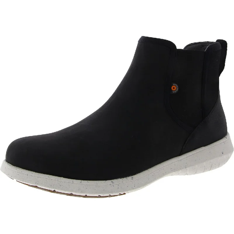 Bogs Womens Juniper Leather Ankle Chelsea Boots Athleisure Derby Style  