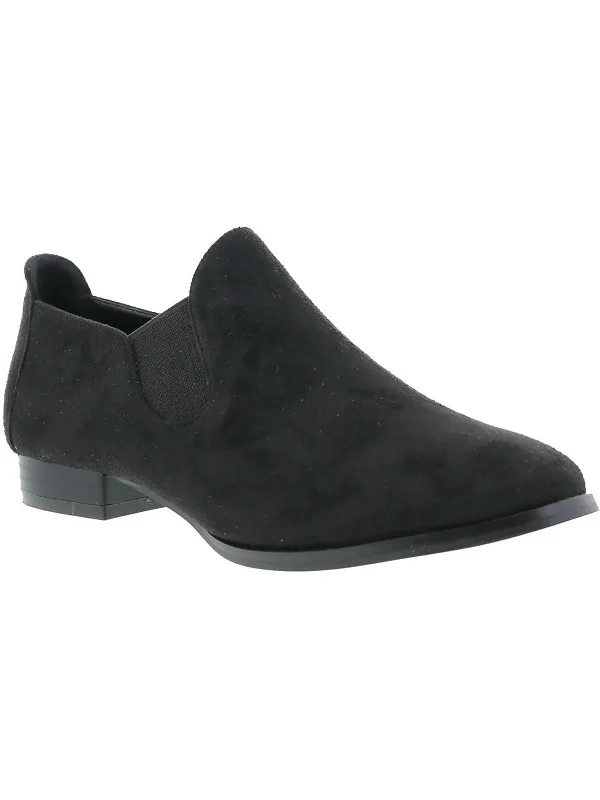 Brynn Womens Faux Suede Loafer Slip-On Sneakers Distressed Leather Shoe Style  
