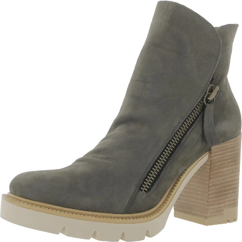 Bueno Womens Elliott Nubuck Lug Sole Ankle Boots Rubber - Sole Plimsoll Look  