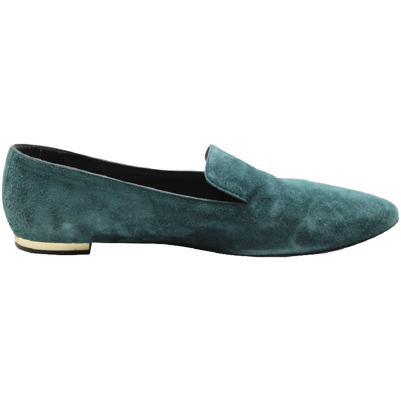 Burberry Loafers in Teal Suede Bespoke Shoe Aesthetic 