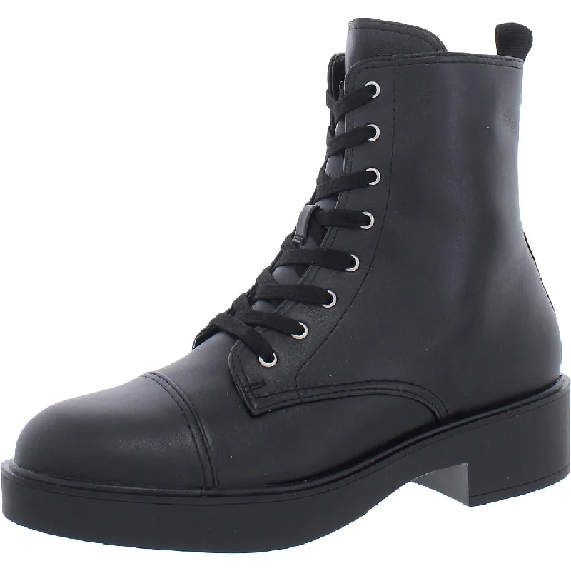 Calvin Klein Womens Carson 2 Platform Causal Combat & Lace-up Boots Patchwork Shoe Aesthetic  
