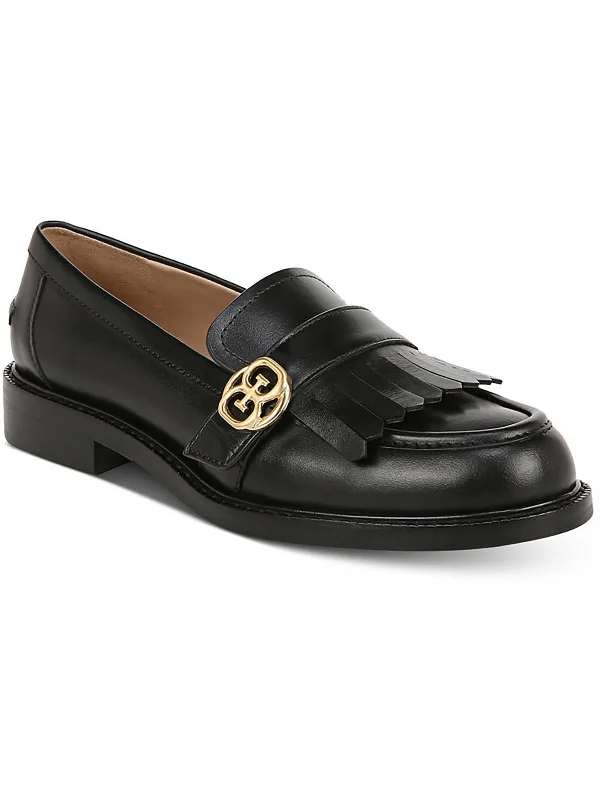 Charlie Womens Leather Slip On Loafers Rubber - Sole Plimsoll Look  