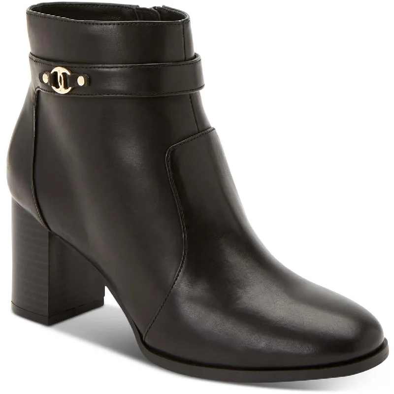Charter Club Womens Palomaa Faux Leather Casual Ankle Boots Artisan - Crafted Loafer Style  