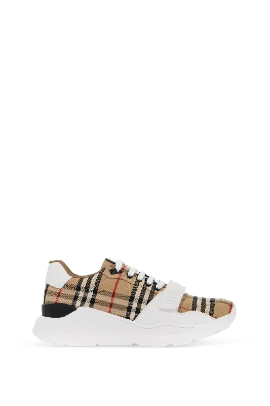 BURBERRY check fabric sneakers Edwardian Shoe Look  