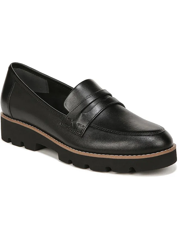 Cheryl II Womens Leather Slip-On Loafers Mod Oxford Design  
