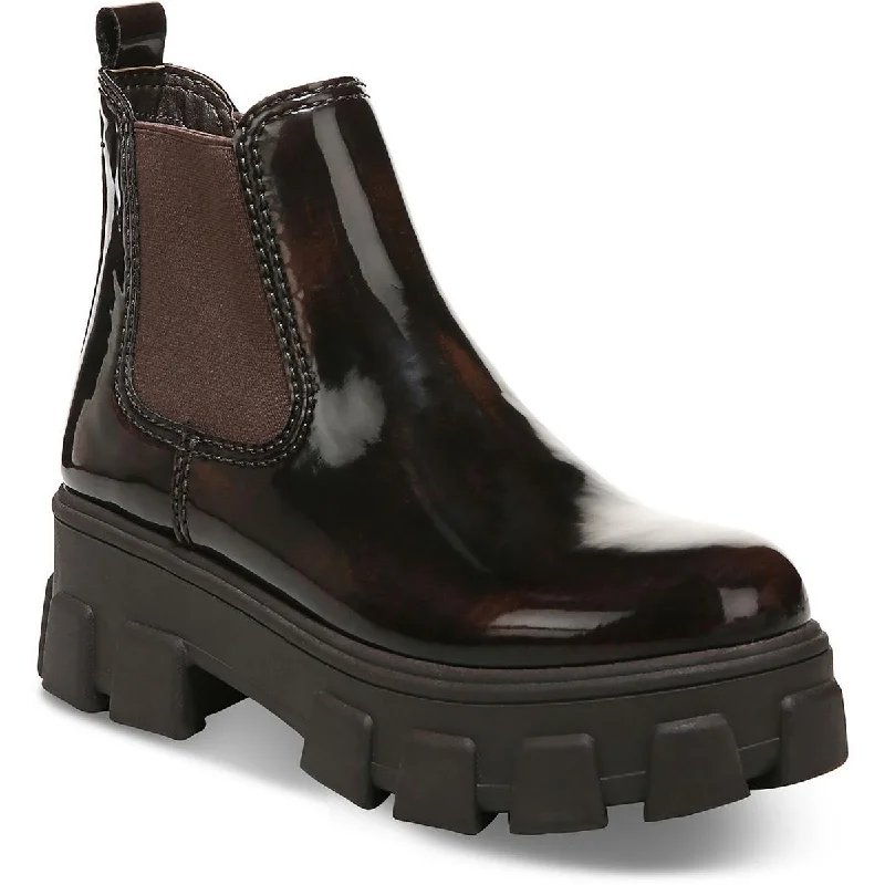 Circus by Sam Edelman Womens Patent Round Toe Ankle Boots Buckle -