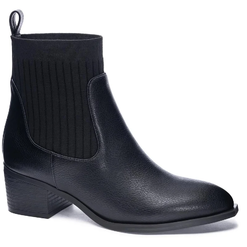 CL by Laundry Womens Block Heel Slip On Booties Tech - Inspired Sneaker Look  