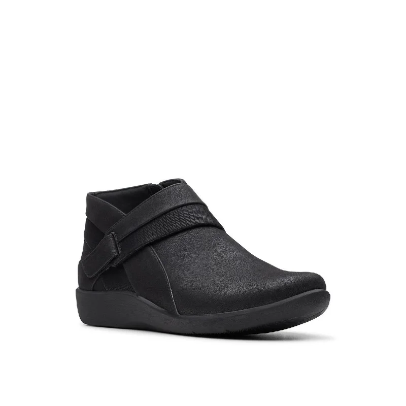 Clarks Cloudsteppers Women's Sillian Rani Leather Ortholite Ankle Bootie Mod Oxford Design  