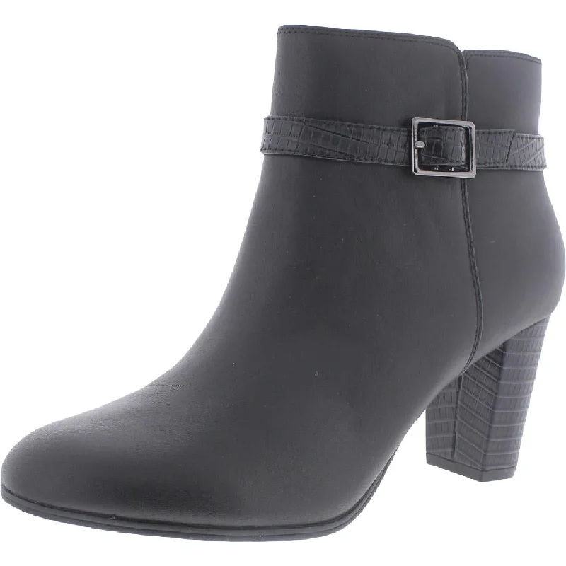 Clarks Womens Alayna Juno Leather Almond Toe Ankle Boots Lightweight Tennis Sneaker Look  