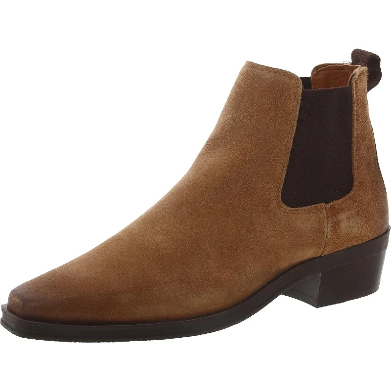 Clarks Womens Alcina Top Suede Pull On Ankle Boots Athleisure Derby Style  